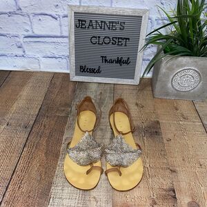 Lola cruz Luanda crystal leather sandals